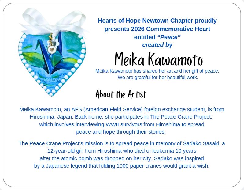 2026 Commemorative Heart - Peace by Meika Kawamoto - Image 3